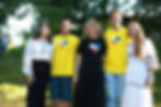 The picture shows ENGin volunteer Ethan with other volunteers in Ukraine