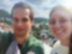 The picture shows an ENGin volunteer Ethan with his Ukrainian teacher Kateryna